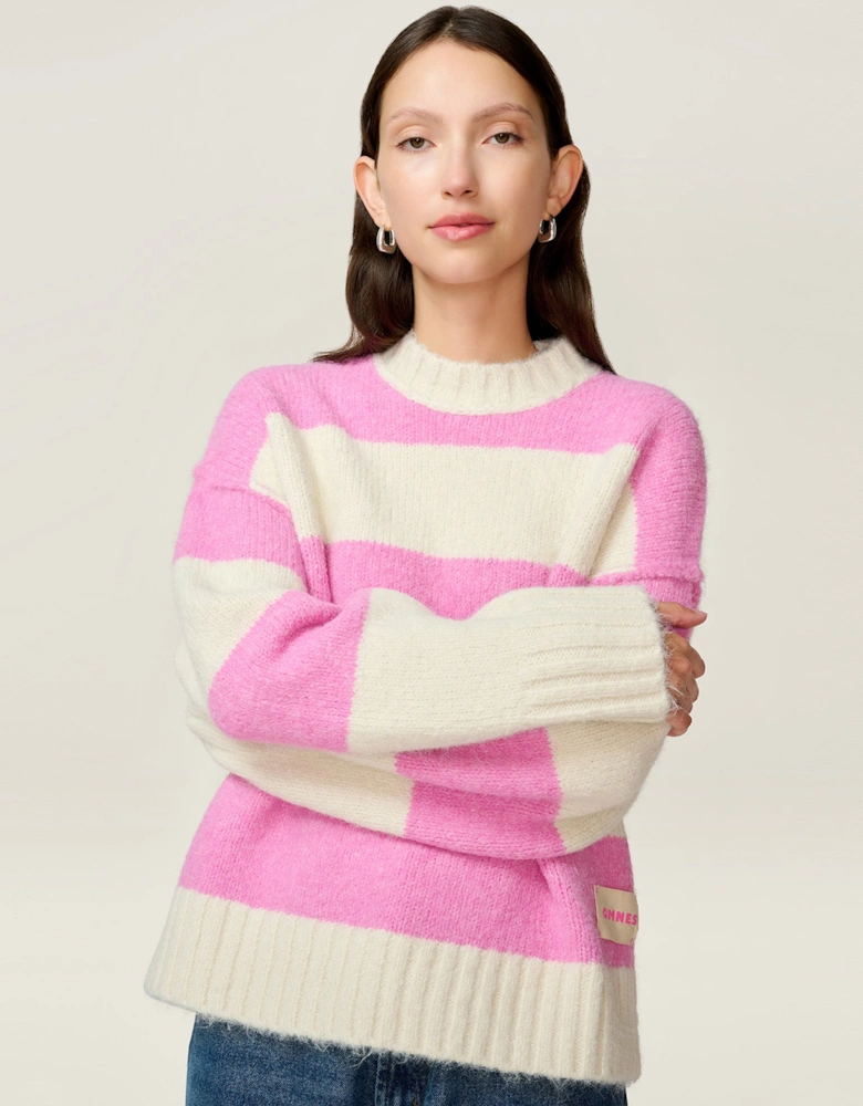 STUDIO Clementine Jumper in Pink and Cream