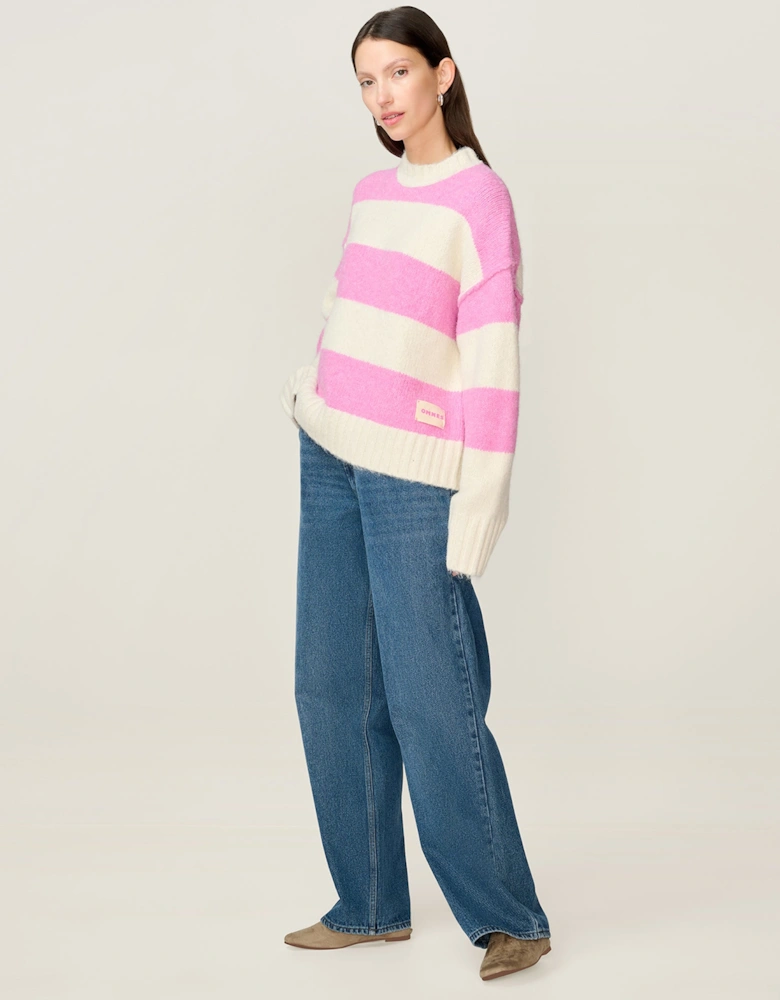 STUDIO Clementine Jumper in Pink and Cream