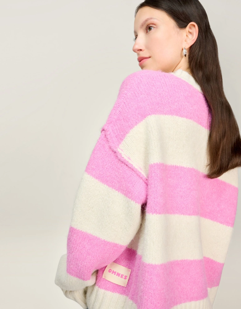 STUDIO Clementine Jumper in Pink and Cream