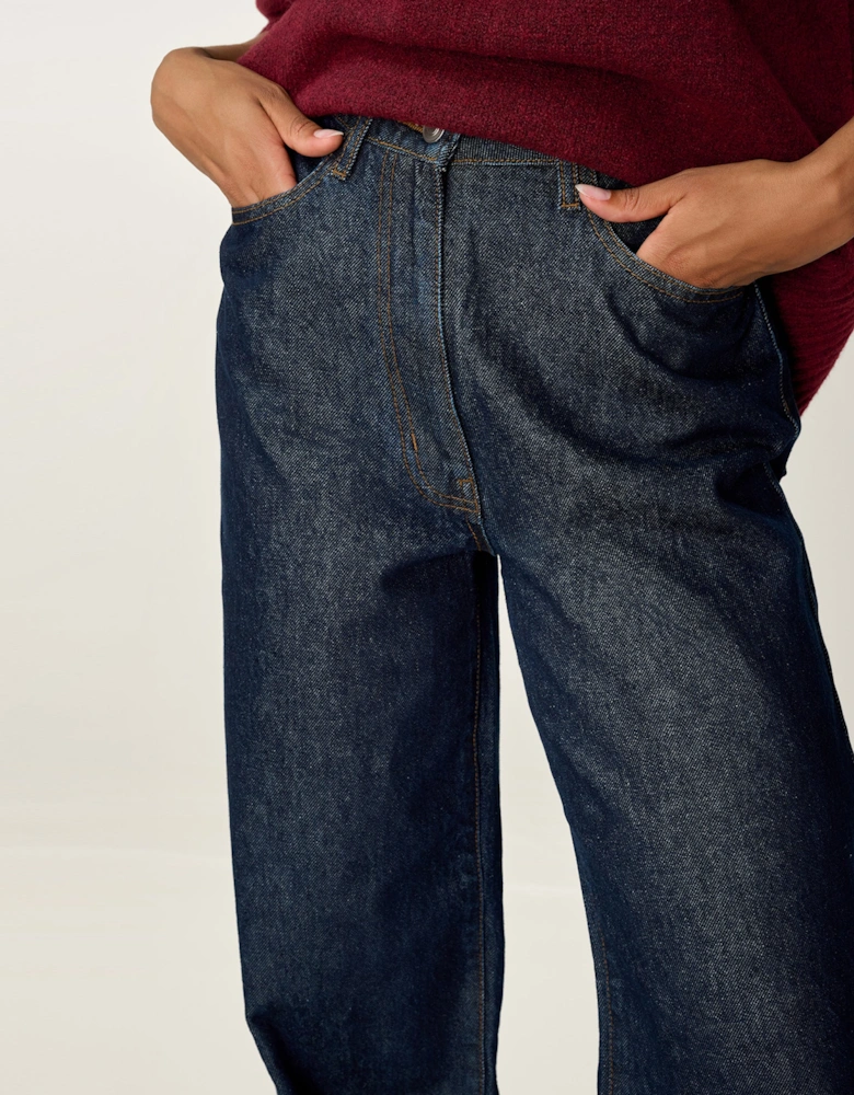 Bernie Turn Up Jean in Dark Indigo Wash