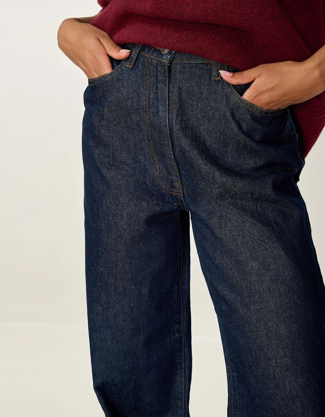 Bernie Turn Up Jean in Dark Indigo Wash