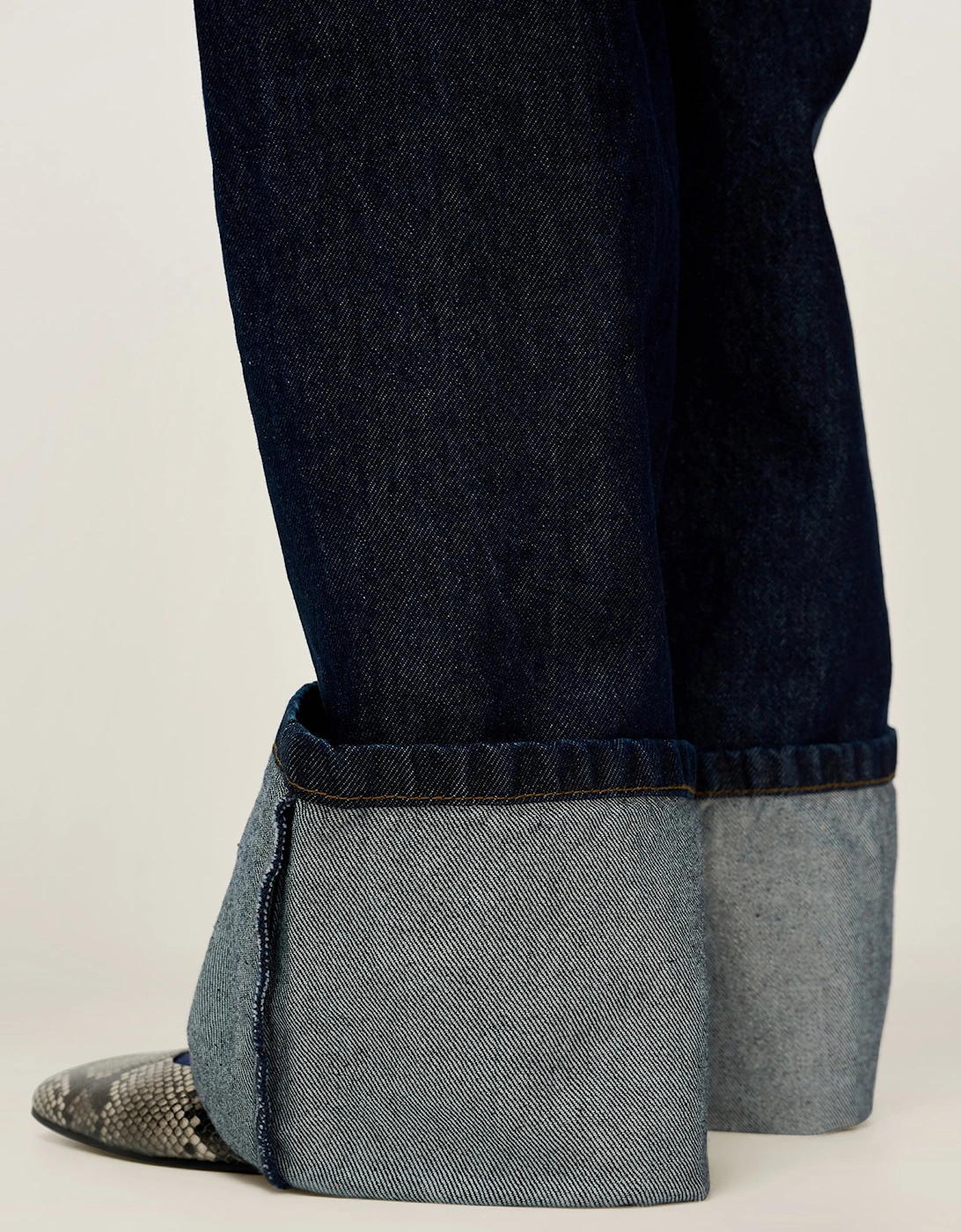 Bernie Turn Up Jean in Dark Indigo Wash