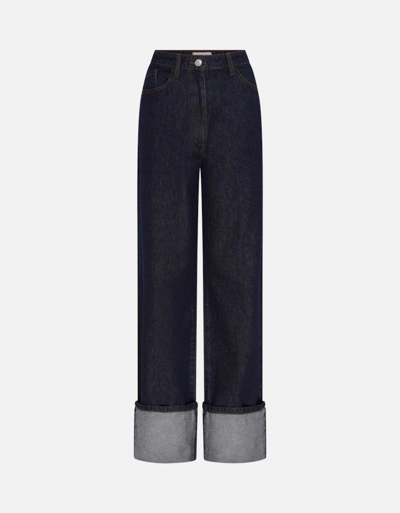 Bernie Turn Up Jean in Dark Indigo Wash