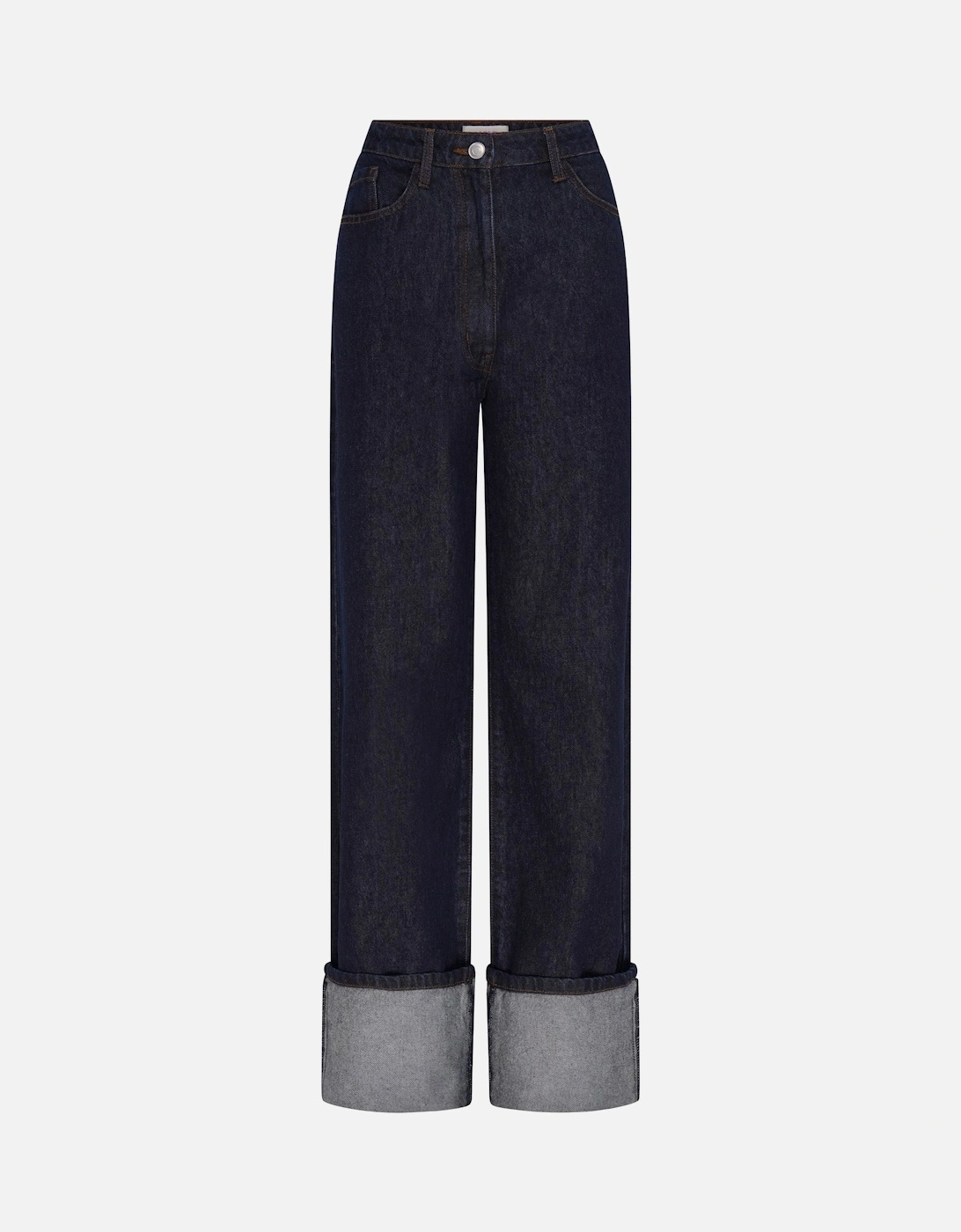 Bernie Turn Up Jean in Dark Indigo Wash
