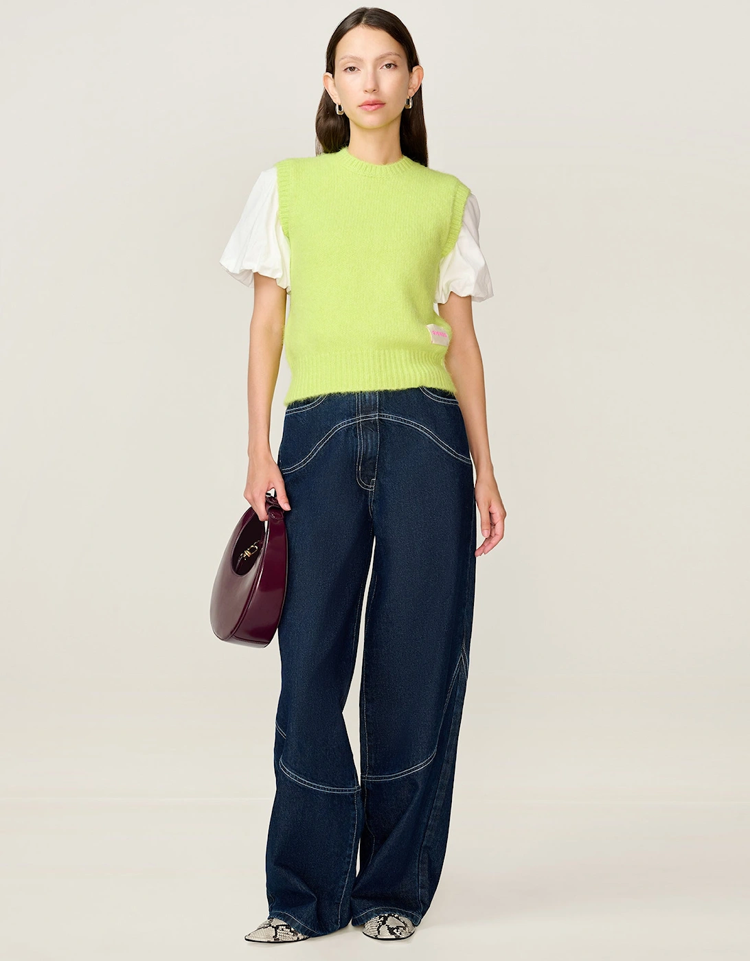 STUDIO Riri Vest in Lime