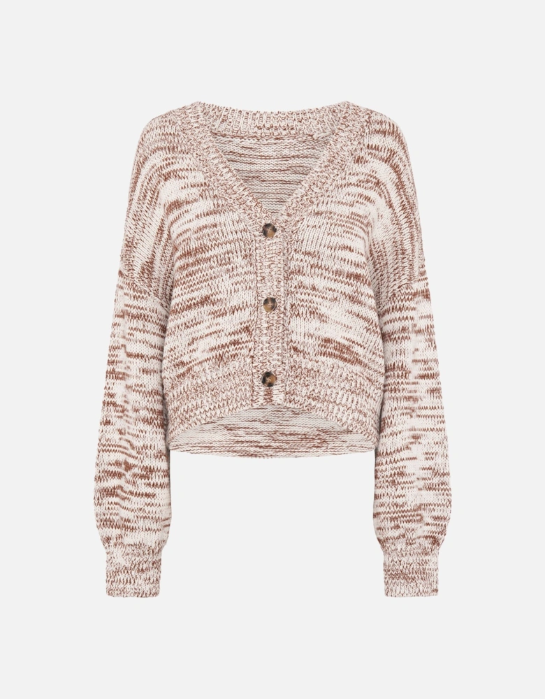 STUDIO Hopper Cardigan in Brown and Cream