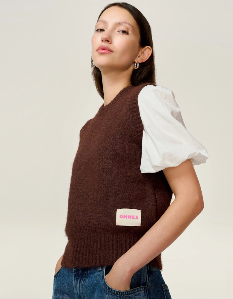 STUDIO Riri Vest in Coffee