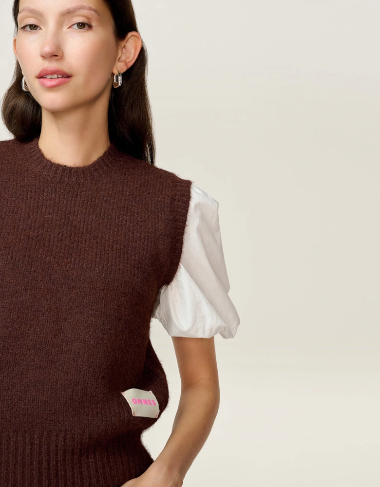STUDIO Riri Vest in Coffee