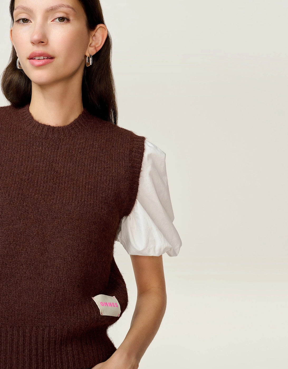 STUDIO Riri Vest in Coffee