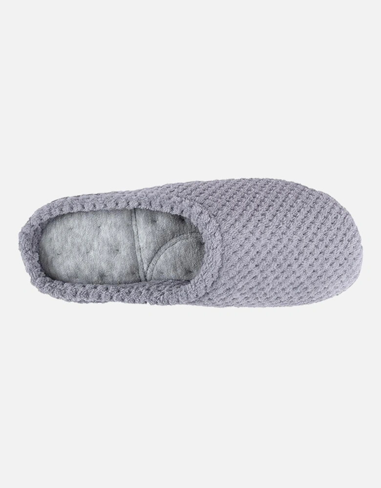 Isotoner POPCORN TERRY Womens Mule Slippers Grey