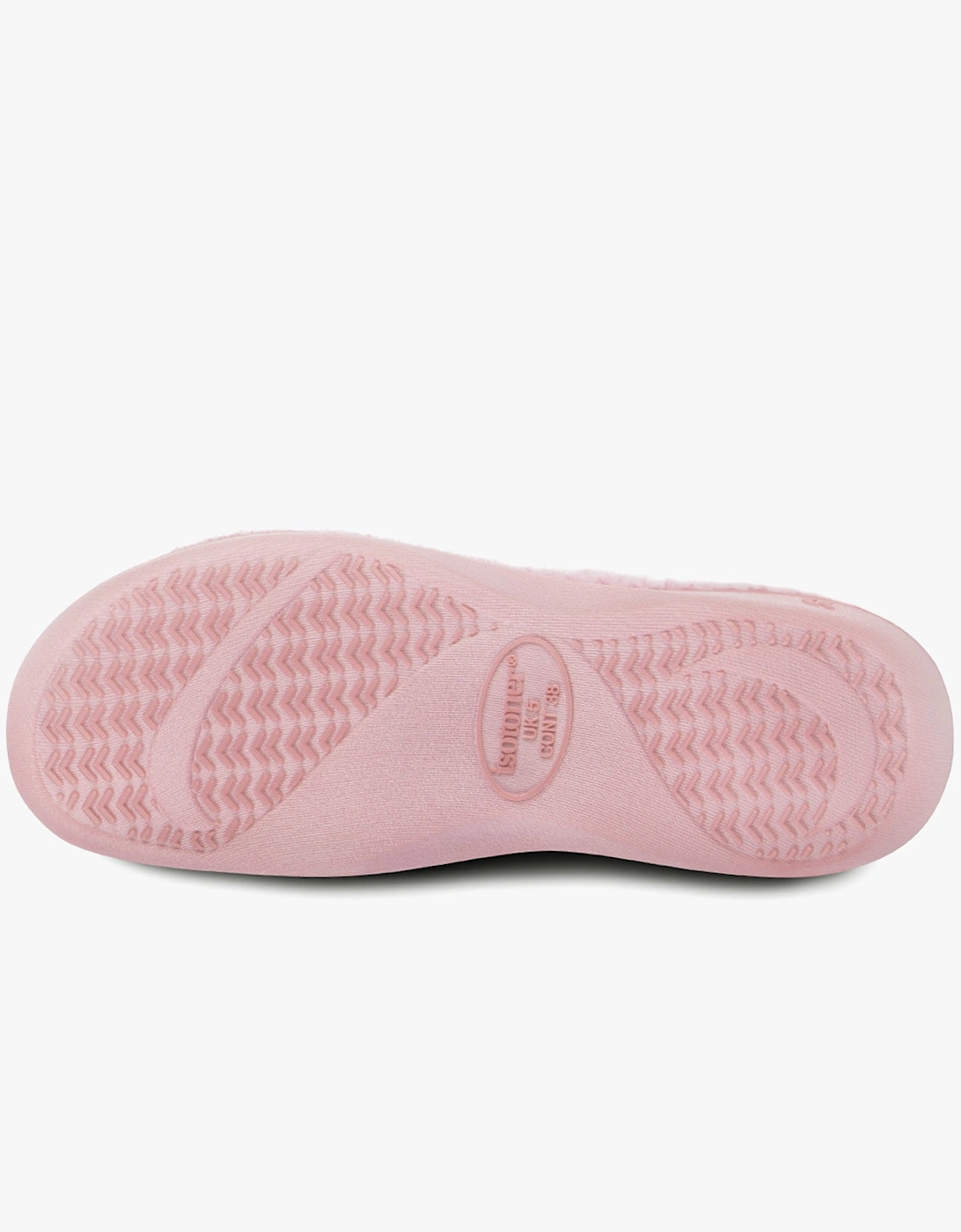 Isotoner POPCORN TURNOVER OPEN TOE Womens Mule Slippers Pink Spot
