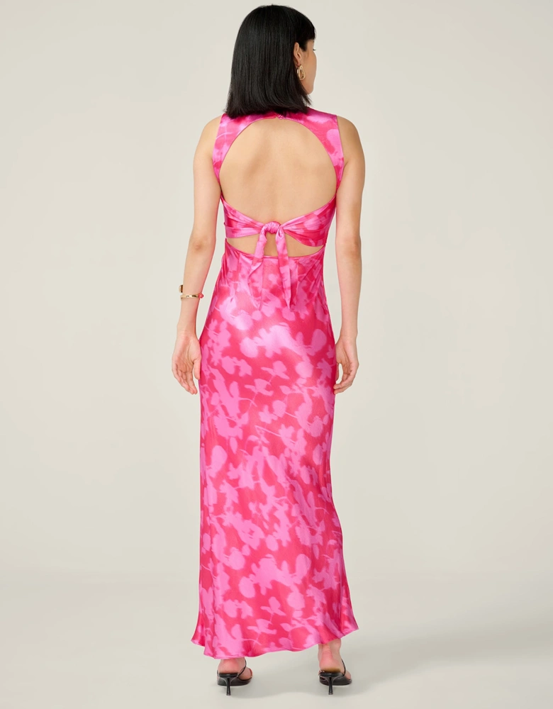 Nova Dress in Blurred Floral Magenta