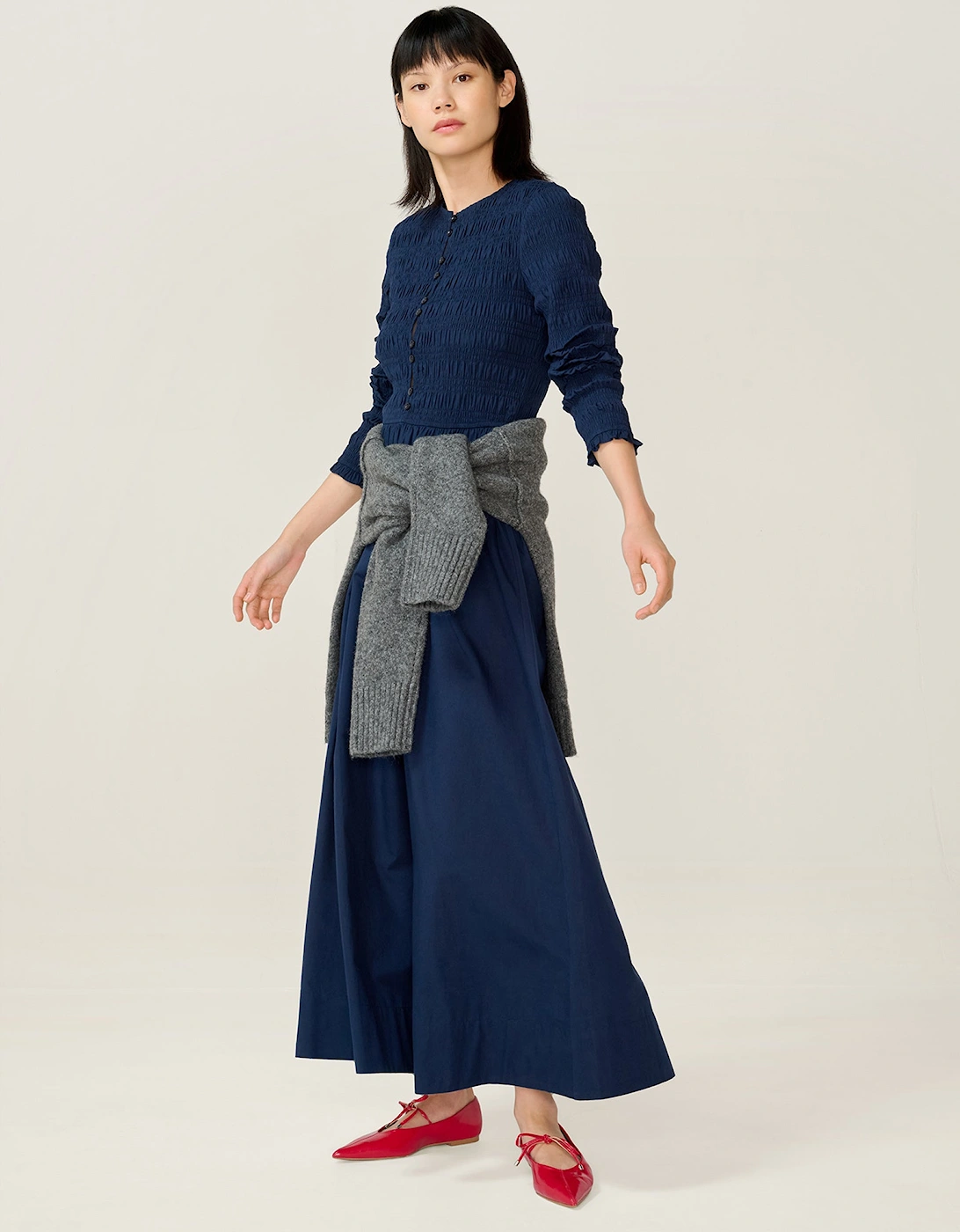 Mina Dress in Navy