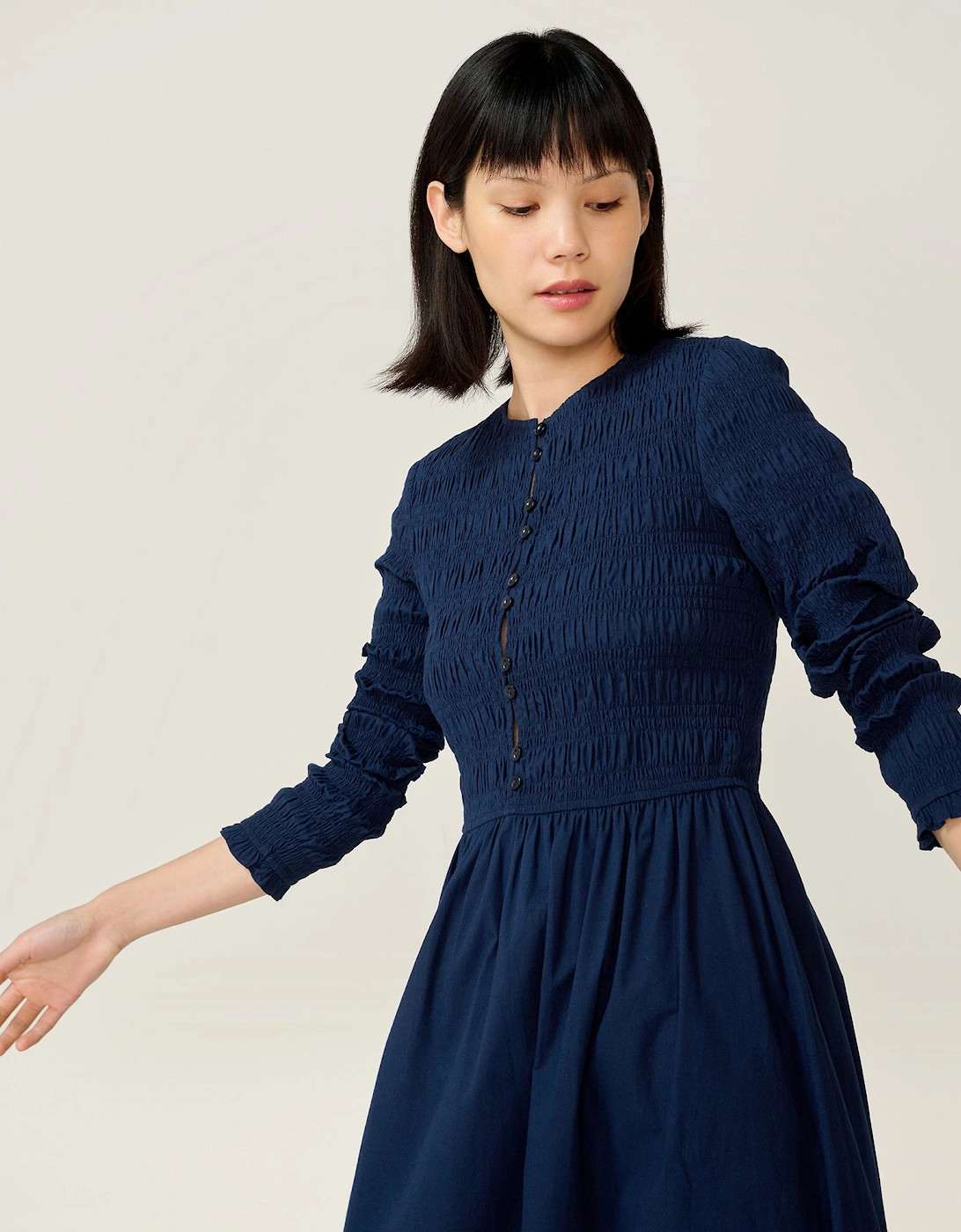 Mina Dress in Navy