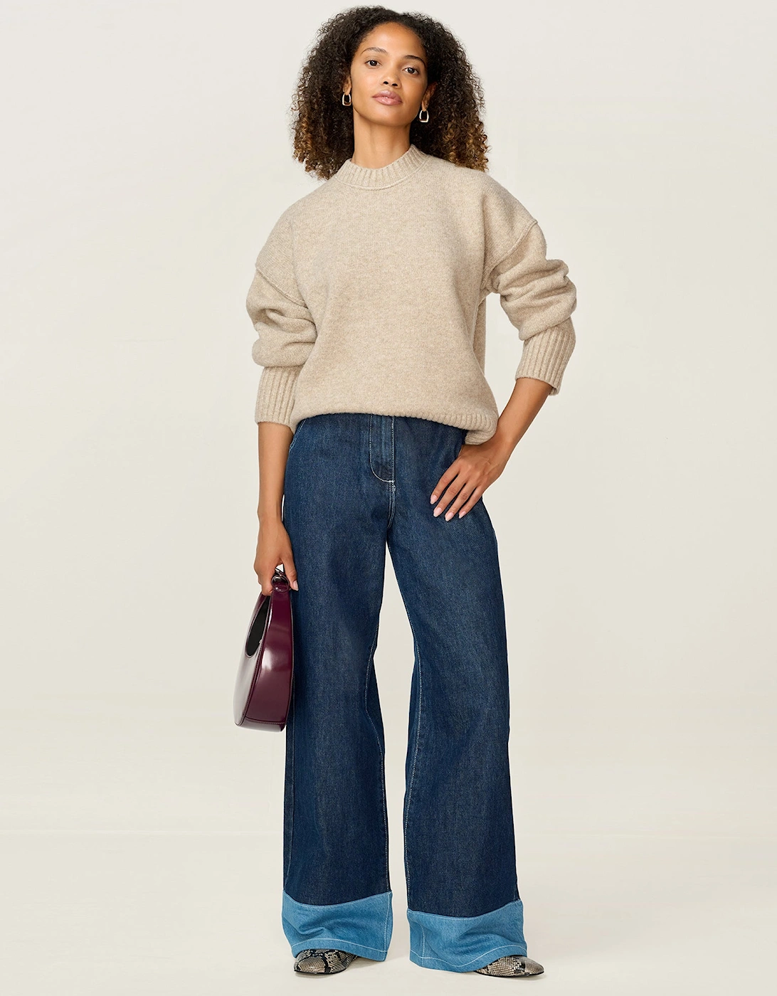 Omnes Women's Tan Clementine Jumper In Oatmeal - : 14 L