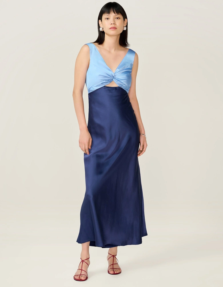 Maggy Dress in Blue and Dark Blue