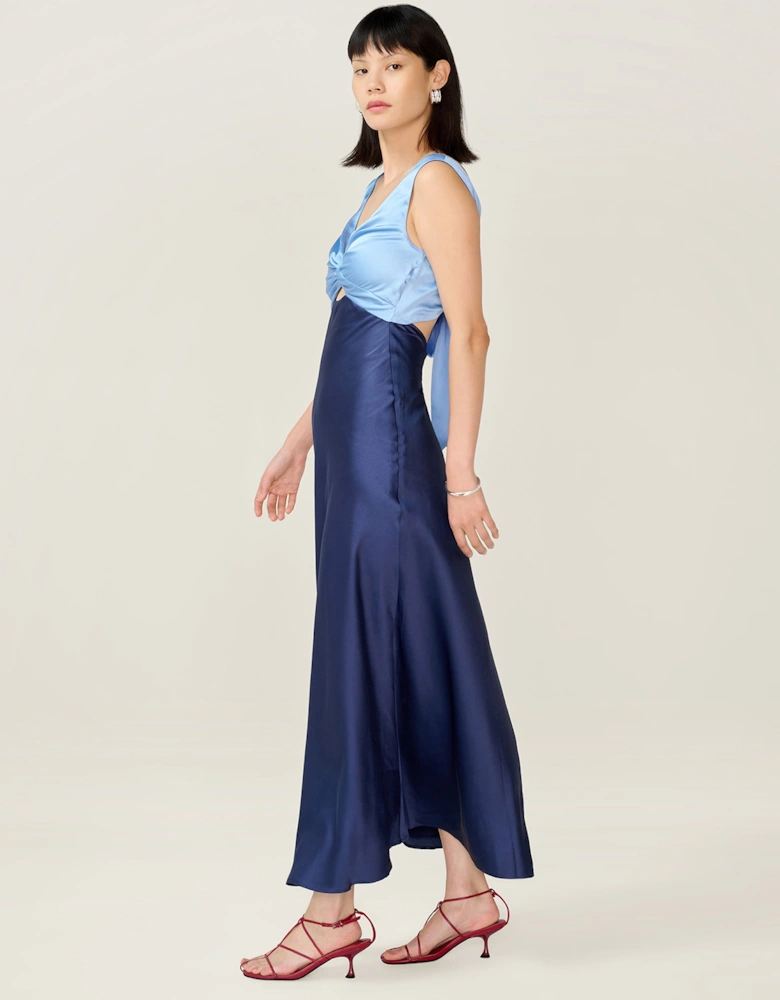 Maggy Dress in Blue and Dark Blue