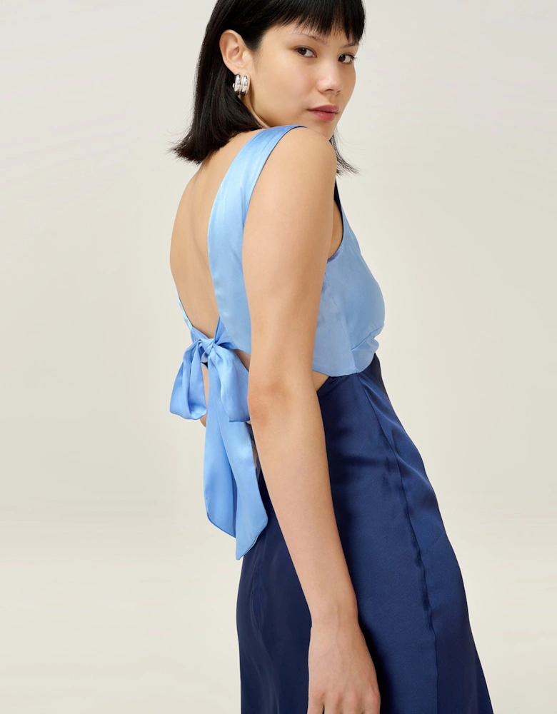 Maggy Dress in Blue and Dark Blue
