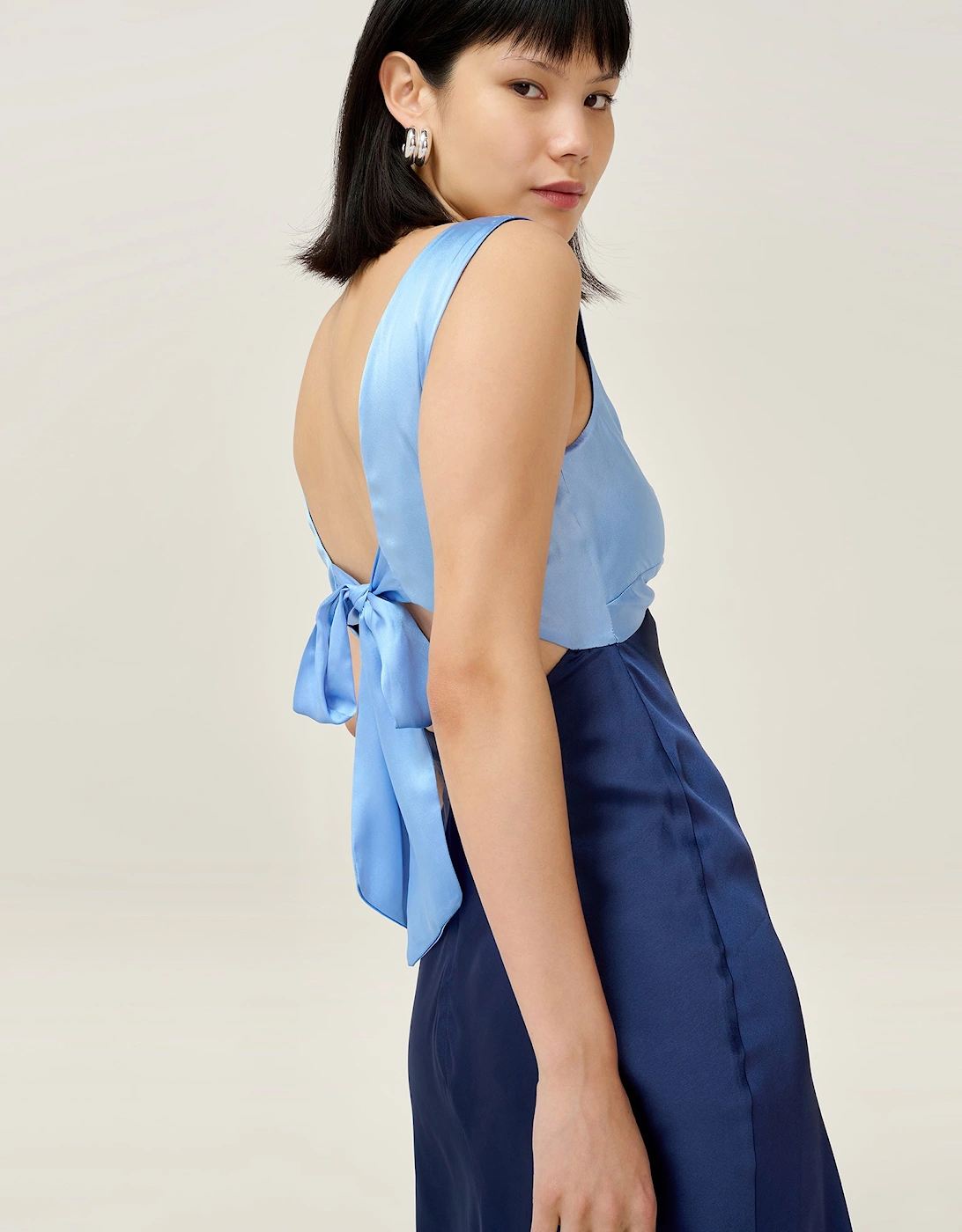 Maggy Dress in Blue and Dark Blue