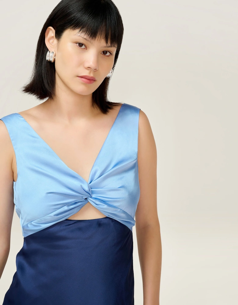 Maggy Dress in Blue and Dark Blue