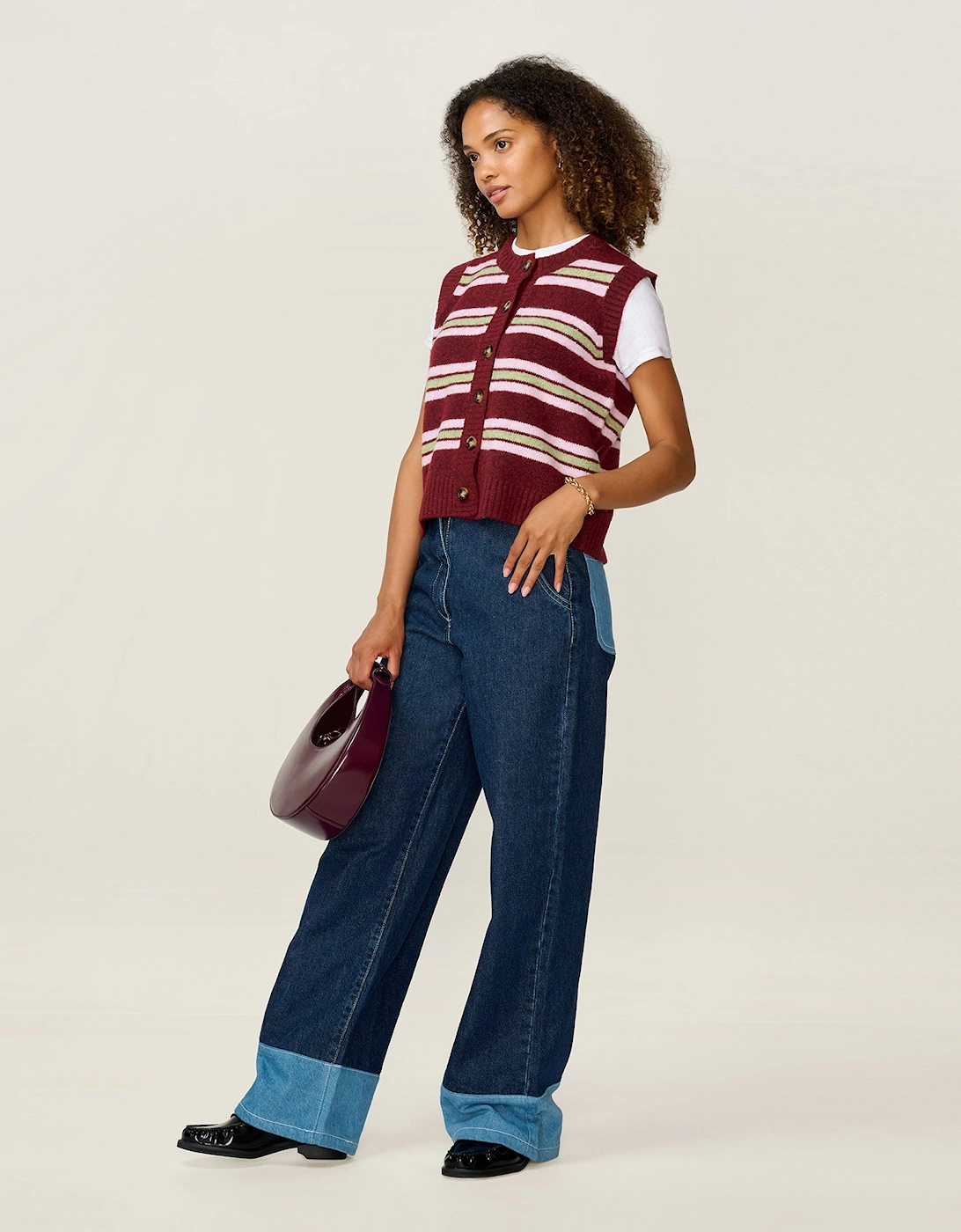 Matilda Stripe Vest in Multi