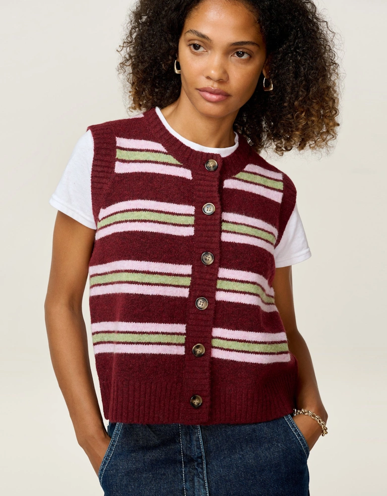 Matilda Stripe Vest in Multi