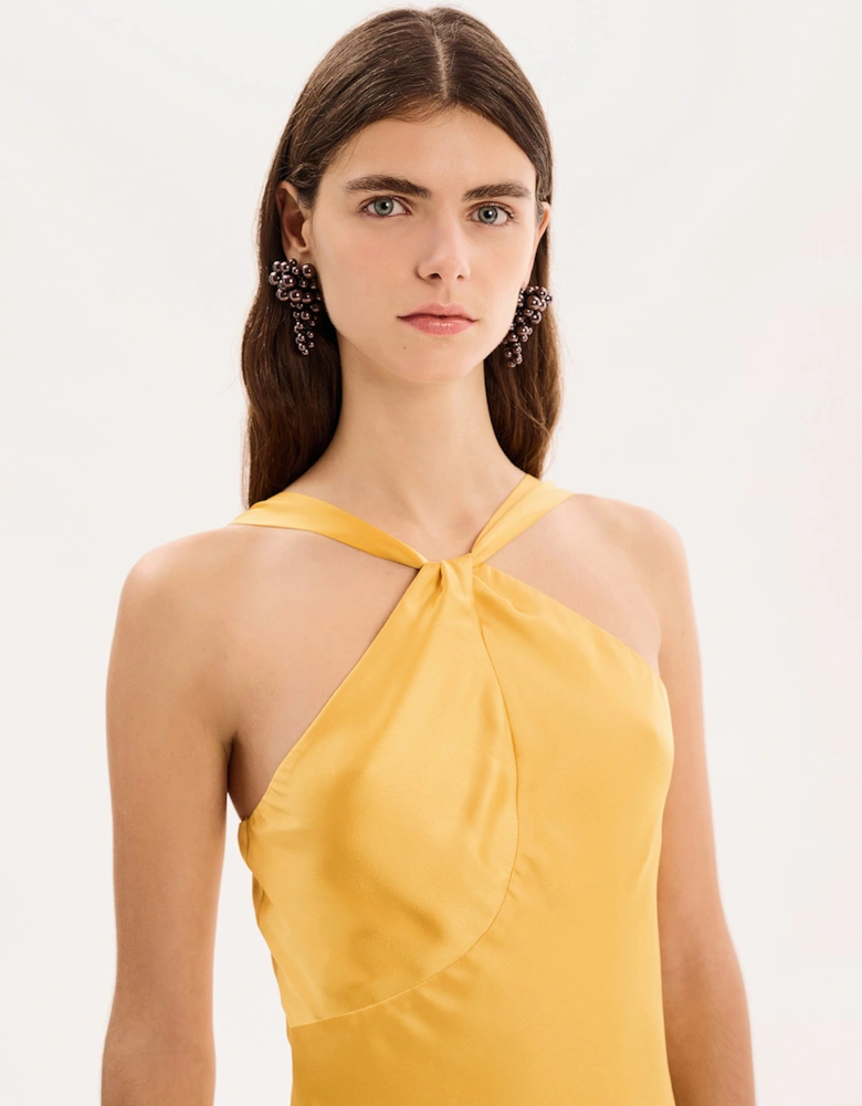 Alessia Dress in Egg Yolk Yellow