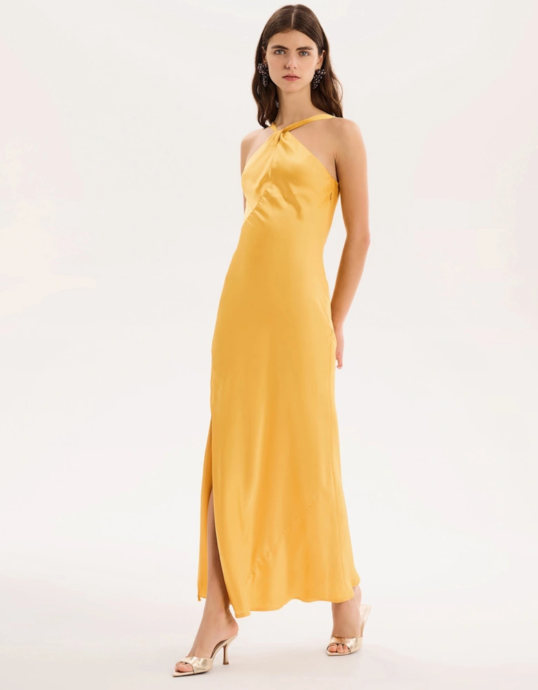 Alessia Dress in Egg Yolk Yellow
