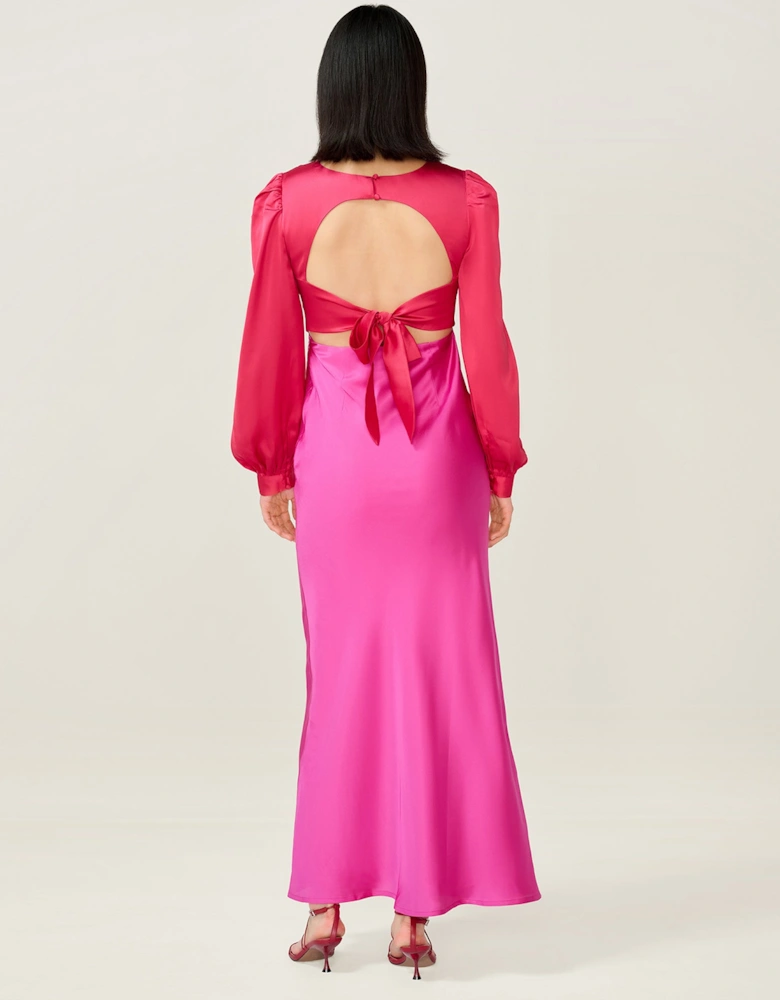 Francoise Dress in Red and Pink
