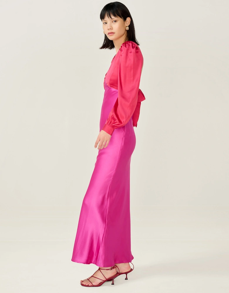 Francoise Dress in Red and Pink