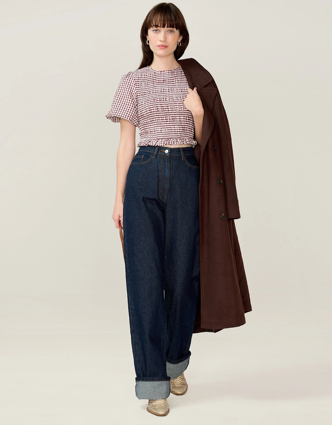 Omnes Women's Nicolla Top in Chocolate - Size: 10