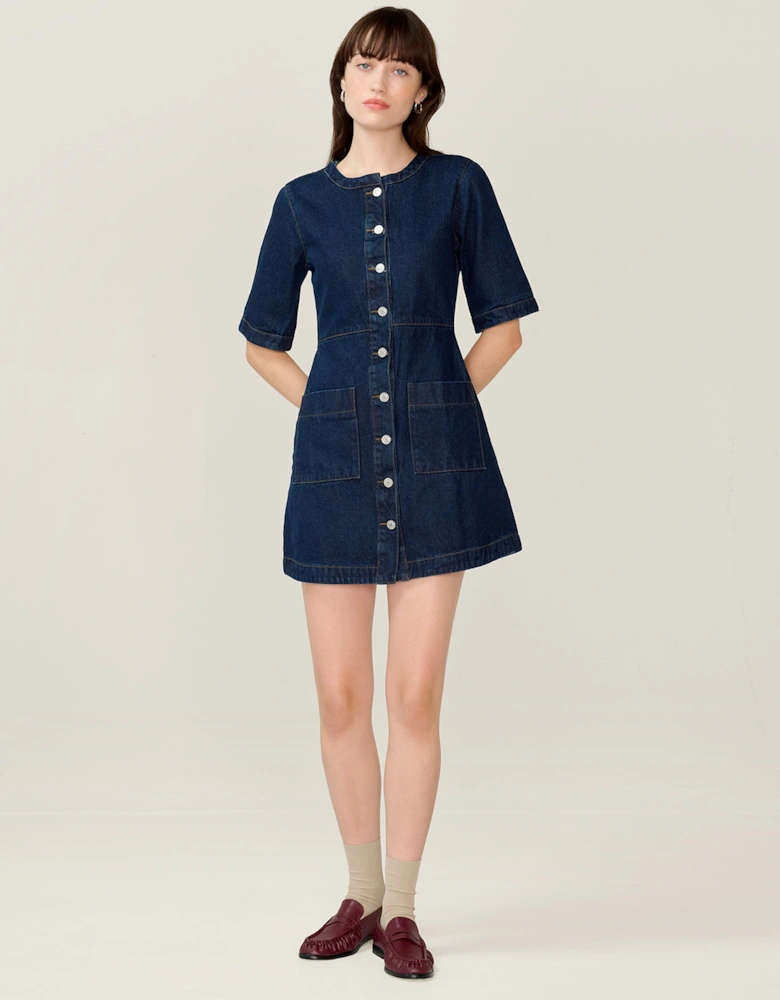 Adia Dress in Indigo