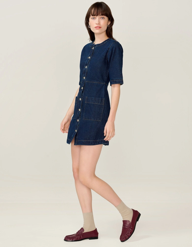 Adia Dress in Indigo