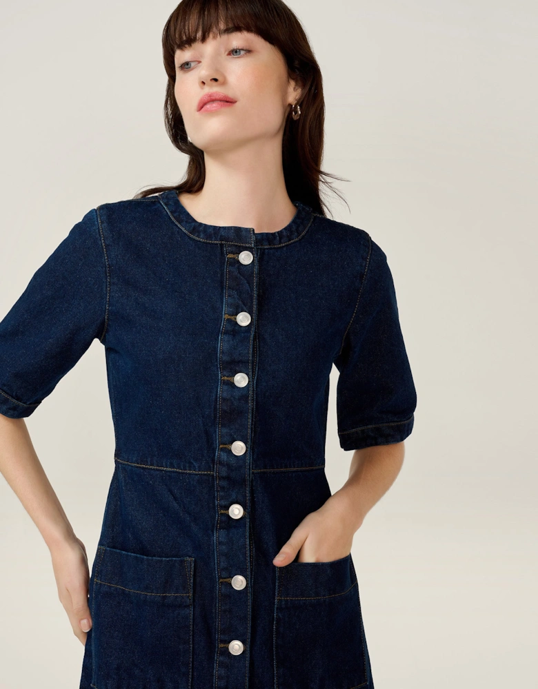 Adia Dress in Indigo