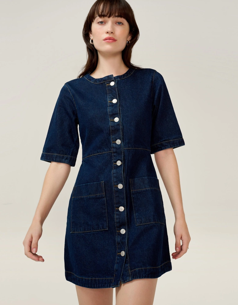 Adia Dress in Indigo