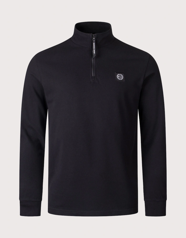 Marchio Piqué Quarter Zip Sweatshirt