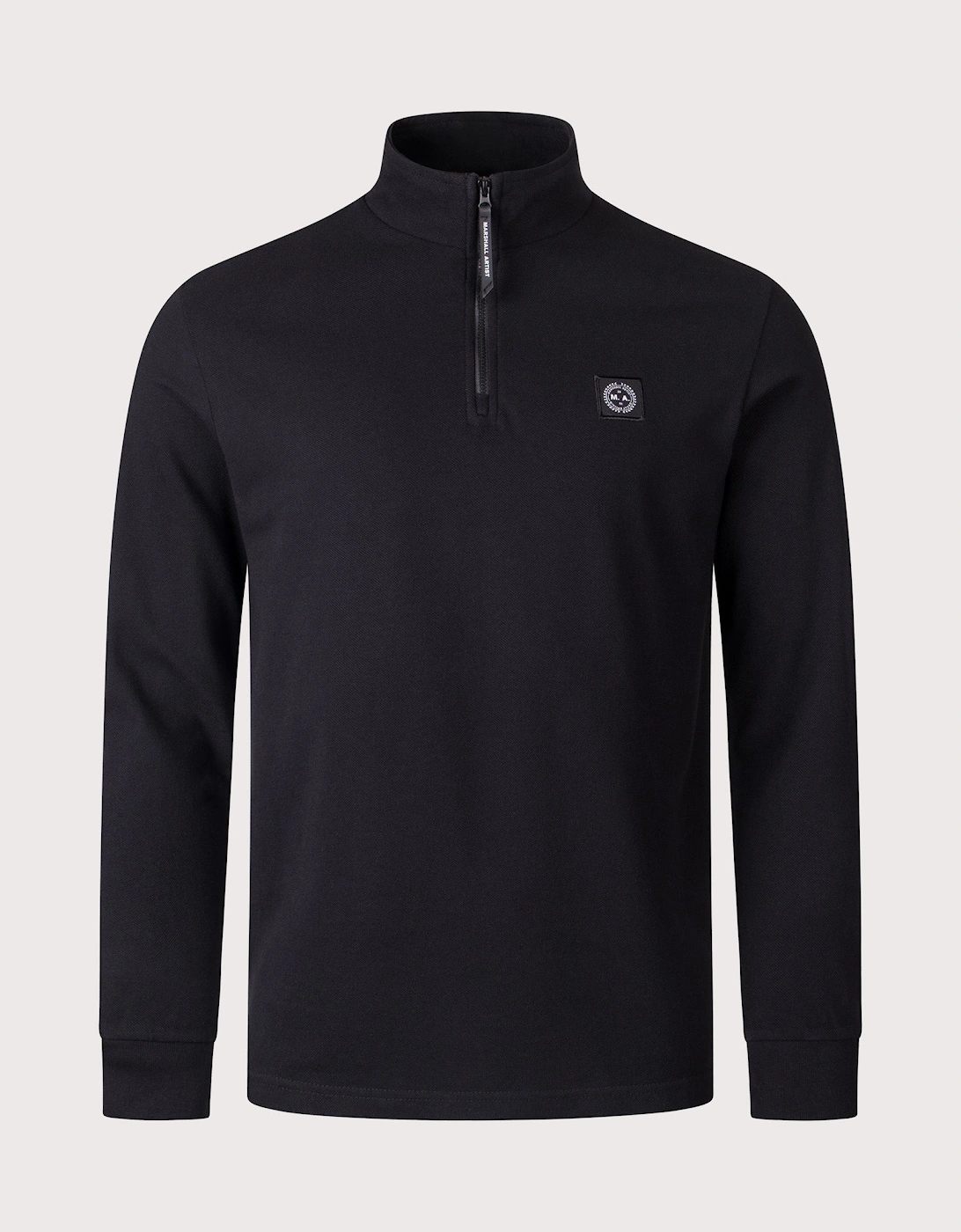 Marchio Piqué Quarter Zip Sweatshirt, 4 of 3