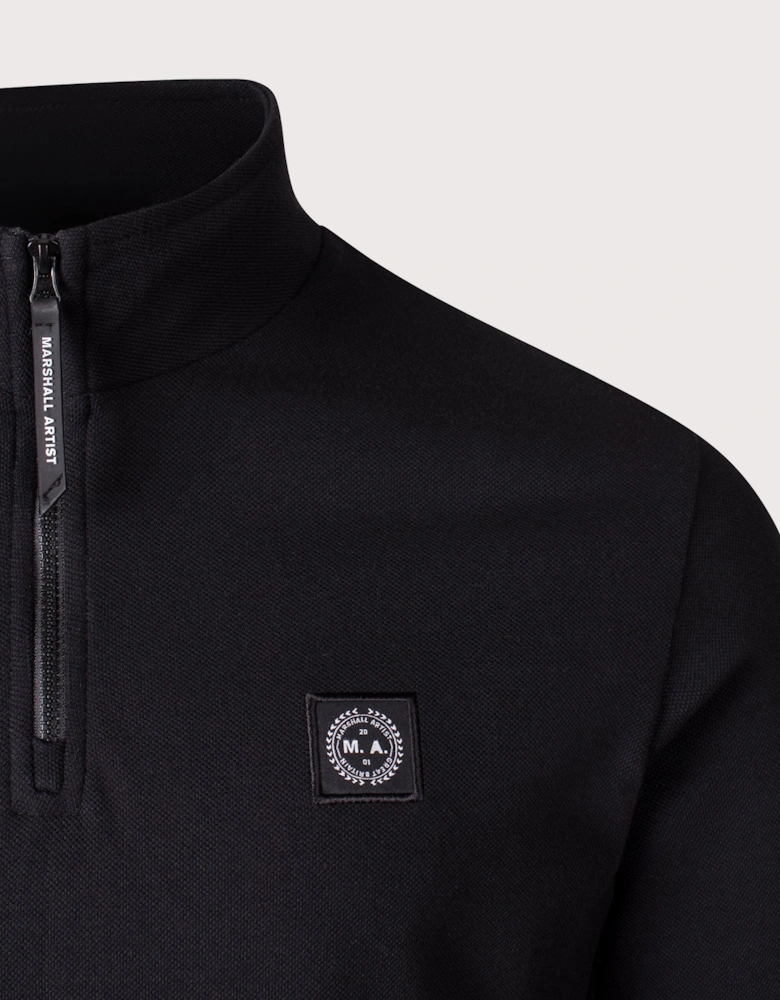 Marchio Piqué Quarter Zip Sweatshirt