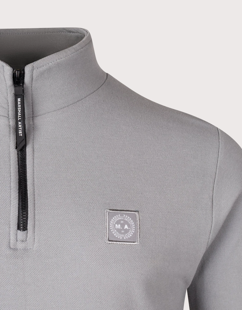 Marchio Piqué Quarter Zip Sweatshirt