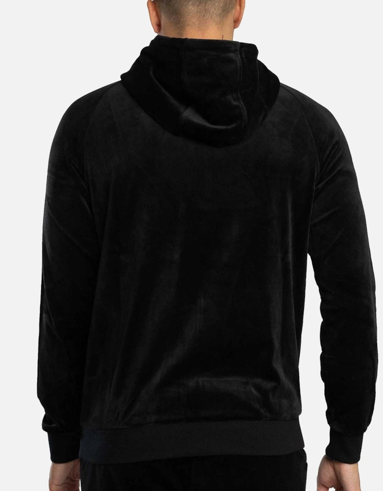 Albi Velour Zip Hoodie Track Top Black/Gold
