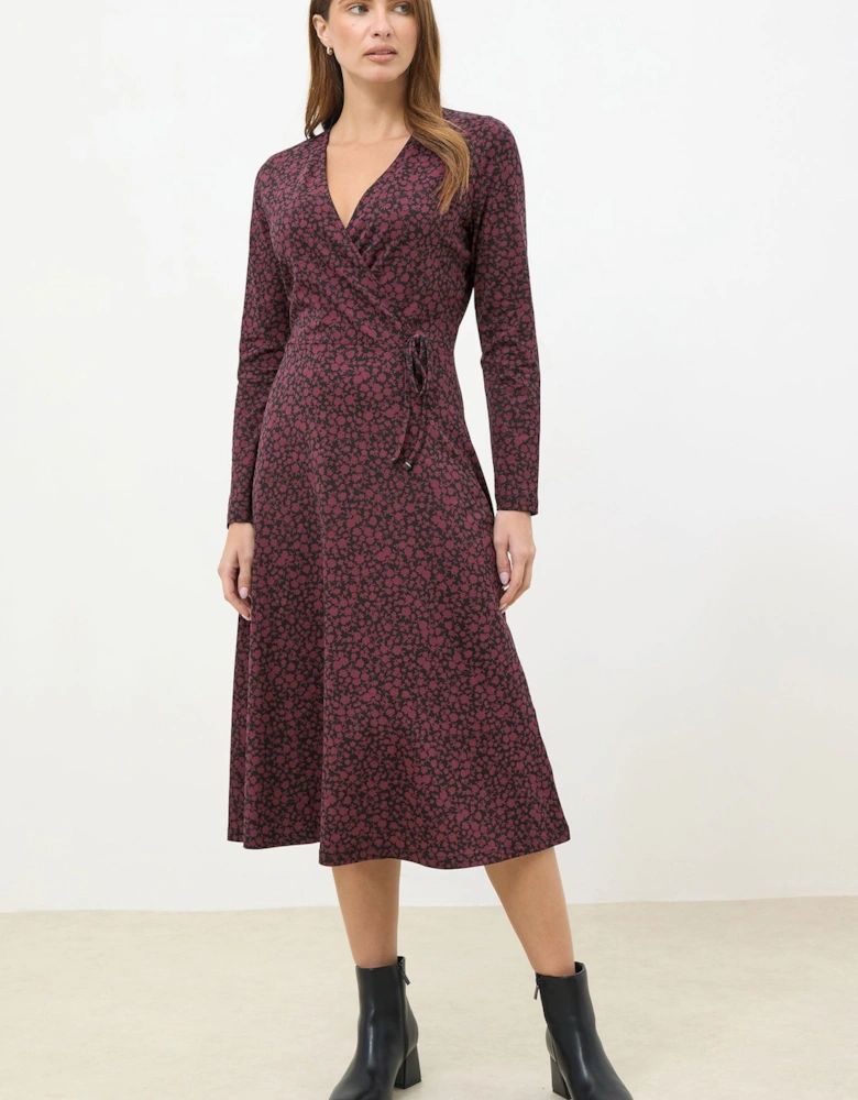 Ditsy Floral Long Sleeve Wrap Dress