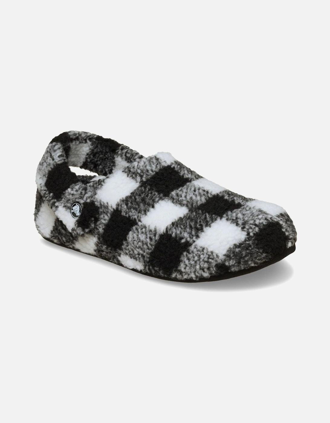 Classic Cozzzy Polyester Men's Black/White Slippers, 8 of 7