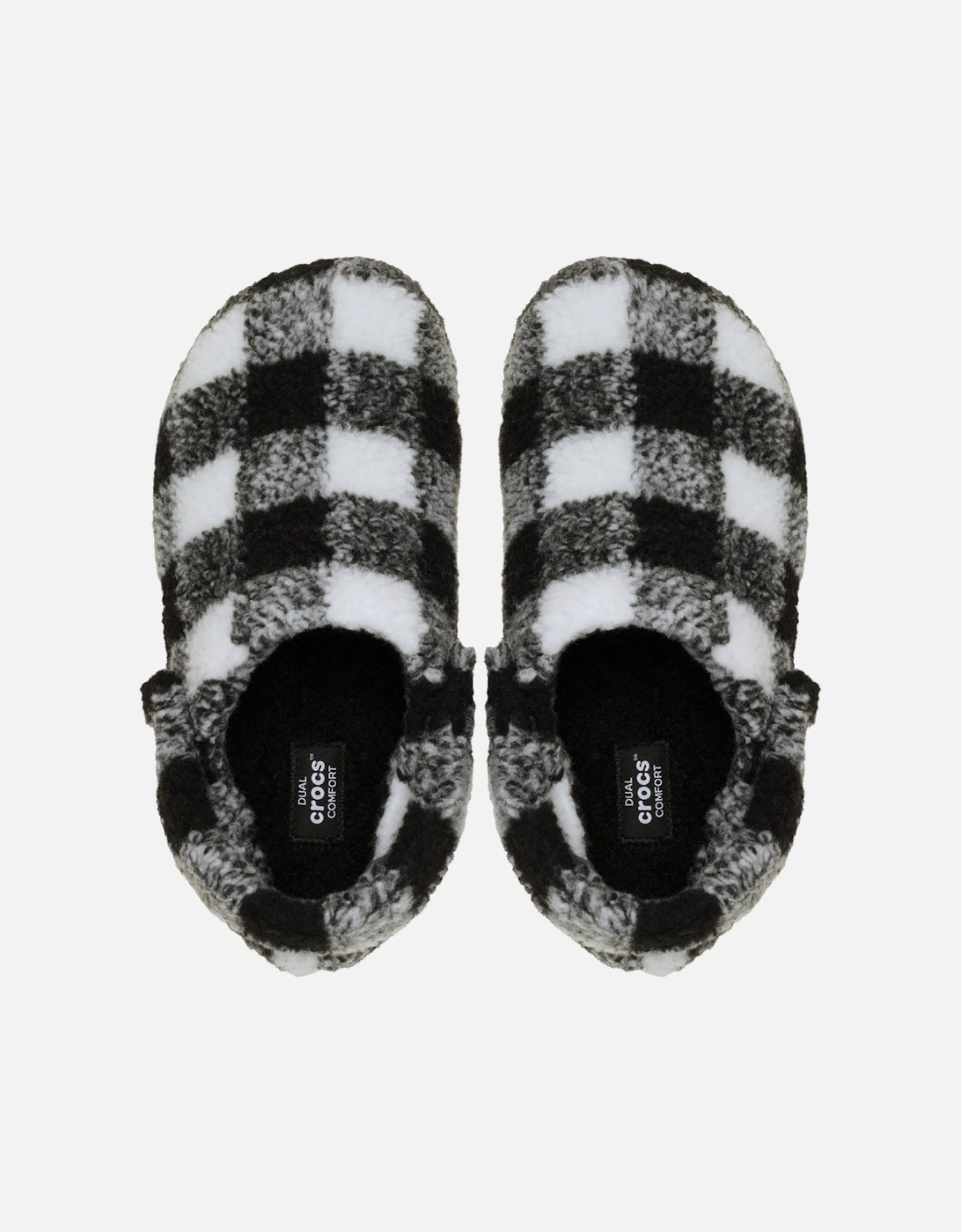 Classic Cozzzy Polyester Men's Black/White Slippers