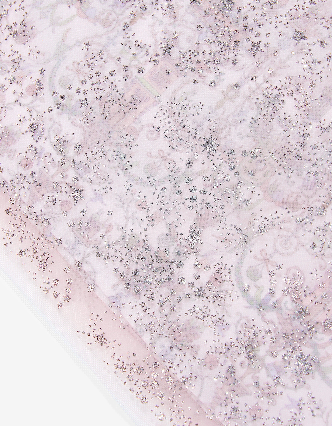 Baby Girls Glittery Toile de Jouy Dress in Pink