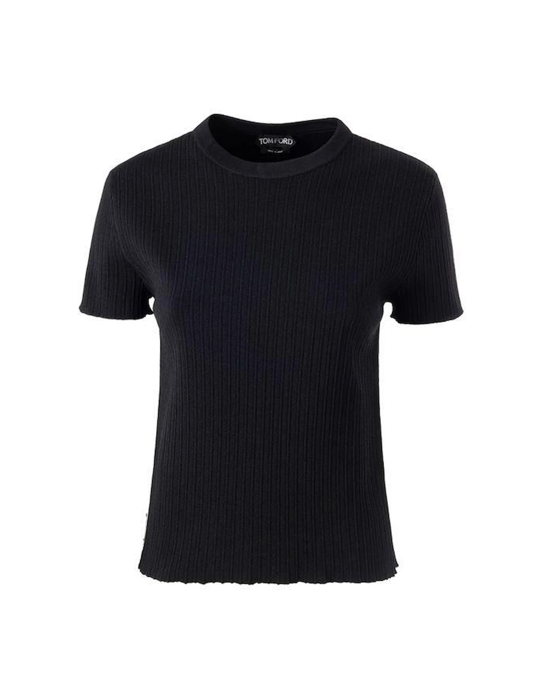 Stretch Ribbed Cropped Short Sleeve Sweater, 2 of 1