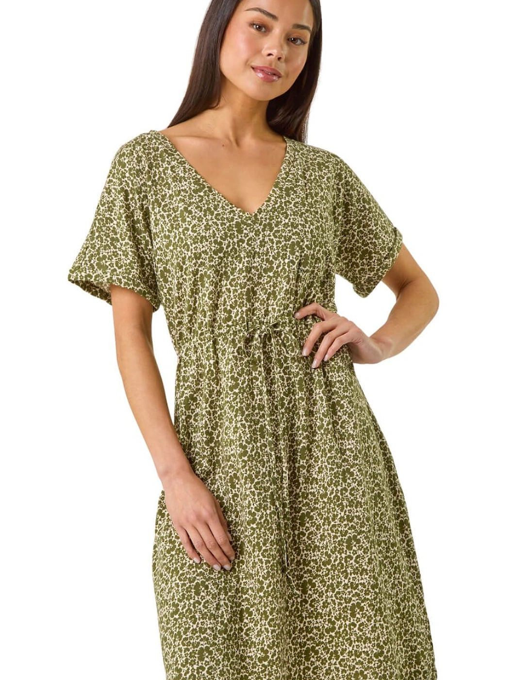 Petite Disty Floral Tie Waist Dress, 2 of 1