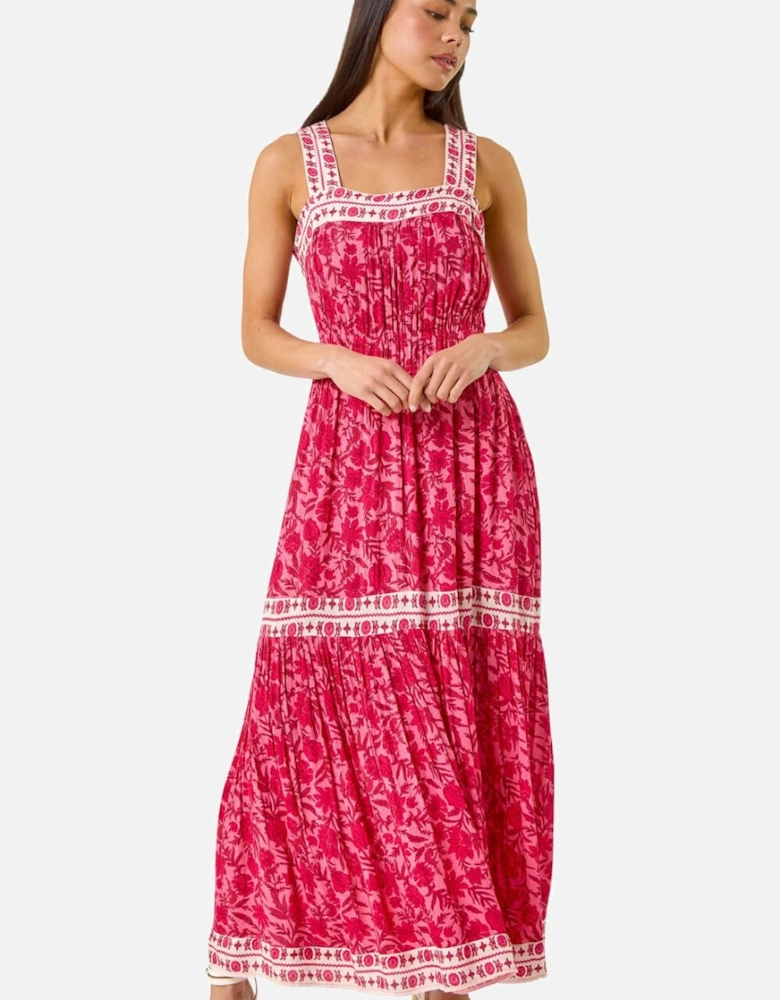 Petite Floral Tiered Maxi Dress