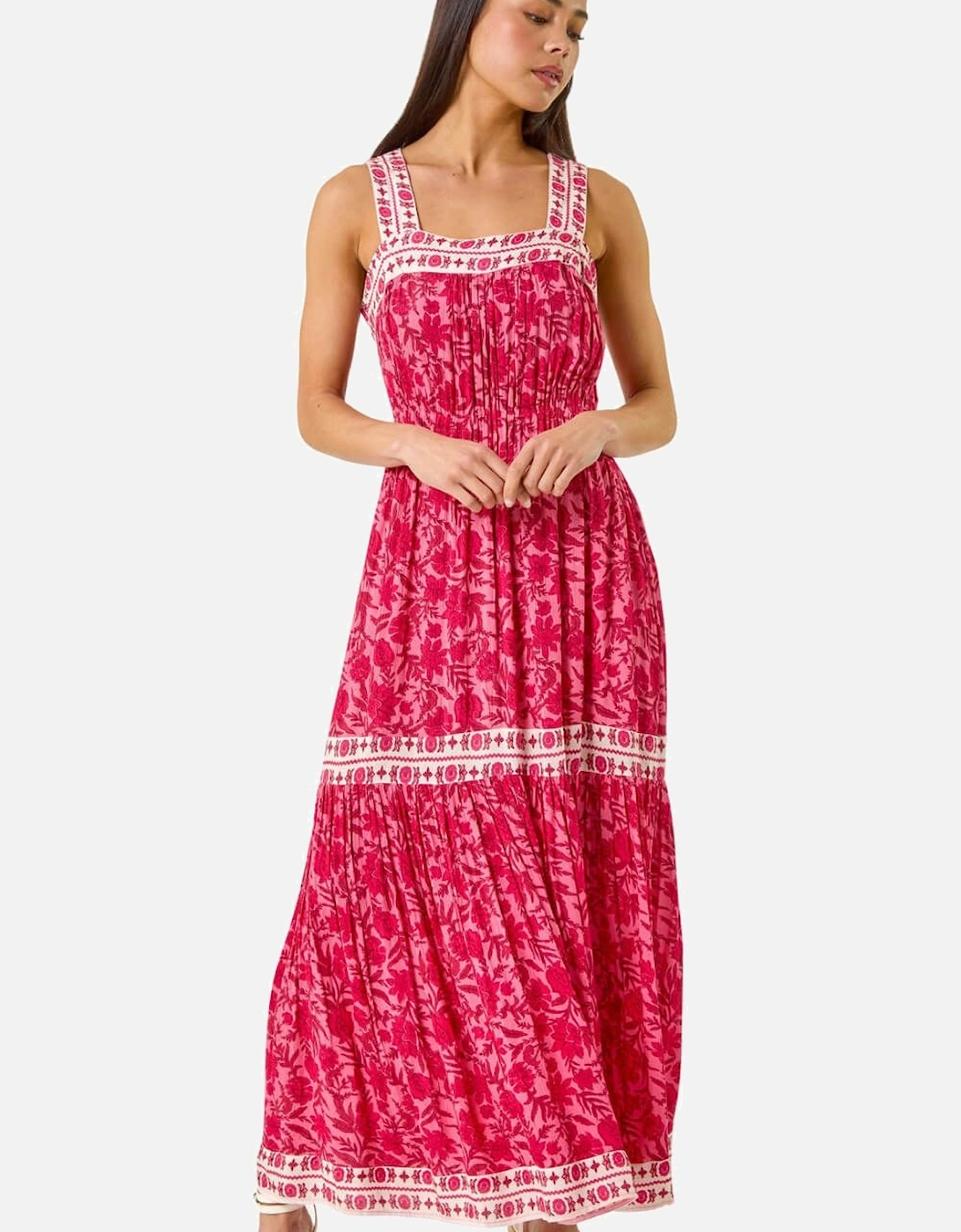Petite Floral Tiered Maxi Dress, 2 of 1
