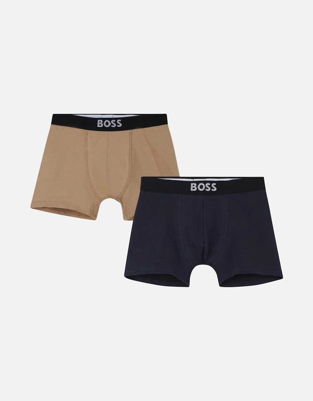 Boys 2-Pack Icon Boxer Trunks, Cookie/Navy, 8 of 7