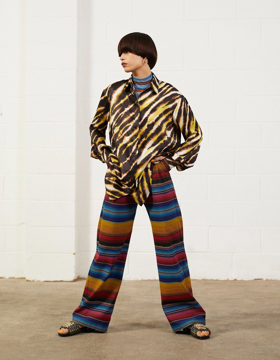 Pleated Wide Leg Trouser, 2 of 1